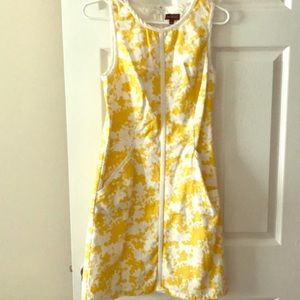 Yellow Floral Dress with pockets